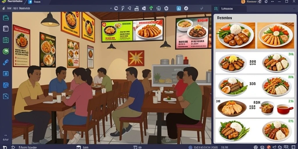 Tampilan antarmuka RUMPITOTO yang menarik.